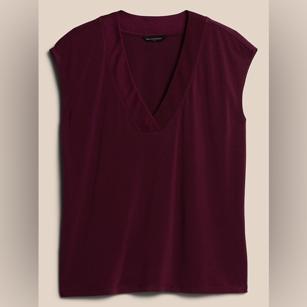 Banana Republic Factory Mixed Media Crepe Tank